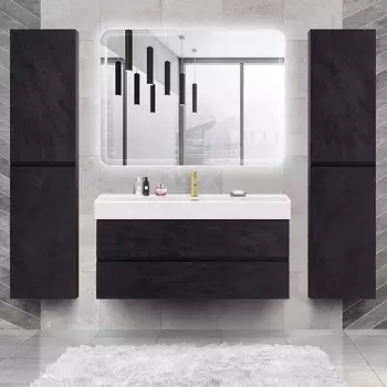 Мебель для ванной Cezares Molveno 46 120 nero, с раковиной Cezares CZR-MIL-120-LVB