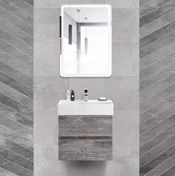 Мебель для ванной Cezares Molveno 46 60 legno grigio, с раковиной Cezares CZR-MIL-60-LVB