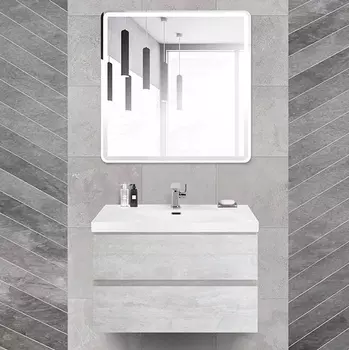 Мебель для ванной Cezares Molveno 46 80 legno bianco, с раковиной Cezares CZR-MIL-80-LVB