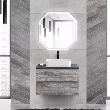 Мебель для ванной Cezares Molveno 46 80 legno grigio, со столешницей