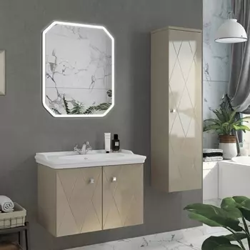 Мебель для ванной Comforty Кремона 80, подвесная, латте