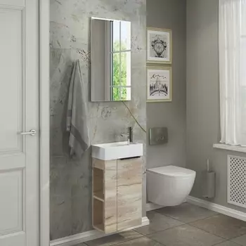 Мебель для ванной Comforty Матэ 40, подвесная, дуб дымчатый