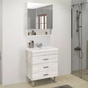 Мебель для ванной Comforty Никосия 60Н дуб белый