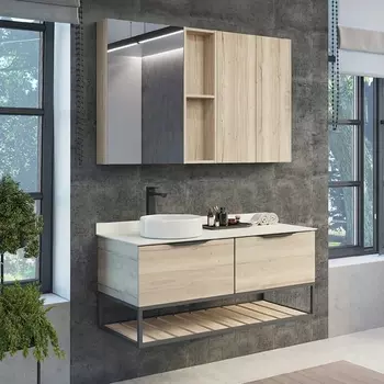 Мебель для ванной Comforty Порто 120 одна раковина, подвесная, дуб дымчатый