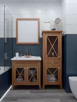 Мебель для ванной Creto Vetra 80, цвет орех 15-800CHN+CH-800+15-80100N