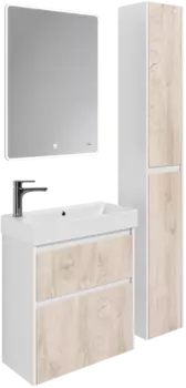 Мебель для ванной Dreja Slim 65 белый глянец/дуб кантри