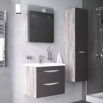 Мебель для ванной Grossman Талис 60 бетон пайн, графит