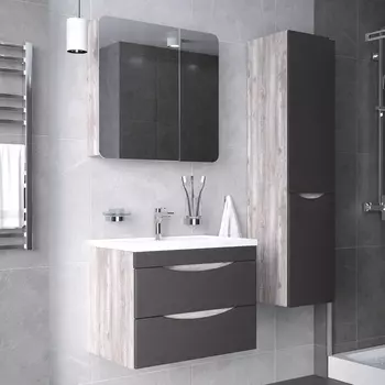 Мебель для ванной Grossman Талис 70 бетон пайн, графит