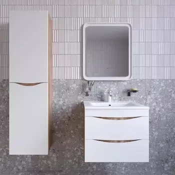 Мебель для ванной Iddis Cloud 60 подвесная, белая, золотистый дуб