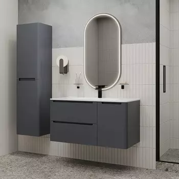 Мебель для ванной Iddis Edifice 100 подвесная, темно-серая
