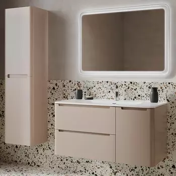 Мебель для ванной Iddis Edifice 100 подвесная, капучино, раковина 0101000i28