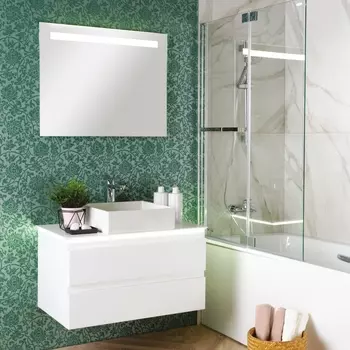 Мебель для ванной Jacob Delafon Madeleine 80 белый матовый с подсветкой