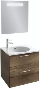 Мебель для ванной Jacob Delafon Odeon Rive Gauche 60 дуб табак, 2 ящика, ручки хром