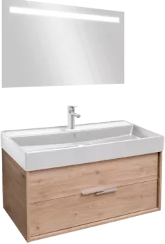 Мебель для ванной Jacob Delafon Vivienne 100 дуб давос, раковина белая матовая