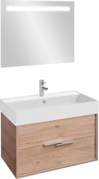 Мебель для ванной Jacob Delafon Vivienne 80 дуб давос, раковина белая матовая