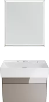 Мебель для ванной Kerama Marazzi Logica 70 подвесная, песчаная, с отверстием под дозатор