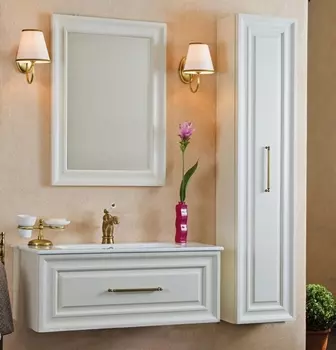 Мебель для ванной La Beaute Classic Cornelia 100 слоновая кость матовый, фурнитура бронза