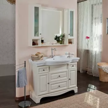 Мебель для ванной La Beaute Classic Michel 120 слоновая кость матовый, фурнитура серебро