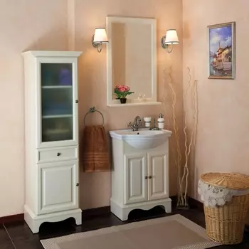 Мебель для ванной La Beaute Classic Michel 60 слоновая кость матовый, фурнитура серебро