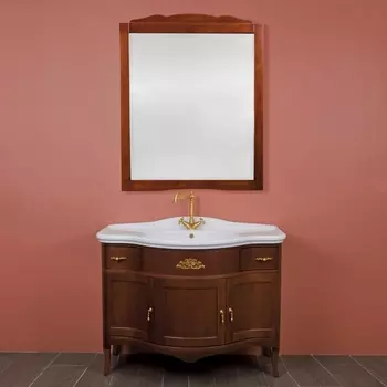 Мебель для ванной La Beaute Classic Nora орех матовый, фурнитура золото