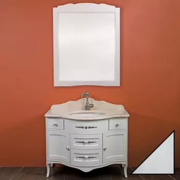 Мебель для ванной La Beaute Classic Sabrina M белый глянец, фурнитура серебро