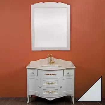 Мебель для ванной La Beaute Classic Sabrina M белый глянец, фурнитура золото