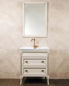 Мебель для ванной La Beaute Classic Vivien Сassetto 70 слоновая кость с патиной, фурнитура бронза