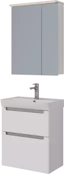 Мебель для ванной Lemark Buno 60 белая глянцевая, 2 ящика