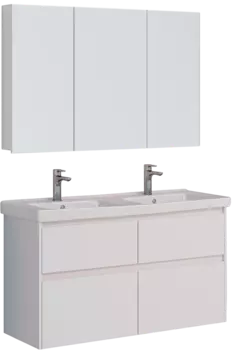 Мебель для ванной Lemark Combi 125 белая глянцевая