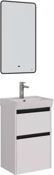 Мебель для ванной Lemark Combi 45 черная, белая глянцевая