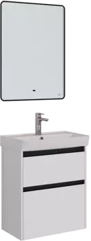 Мебель для ванной Lemark Combi 60 черная, белая глянцевая