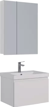 Мебель для ванной Lemark Veon mini 60 белая глянцевая, 1 ящик