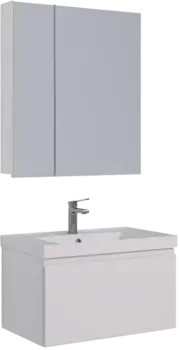 Мебель для ванной Lemark Veon mini 70 белая глянцевая, 1 ящик