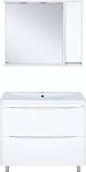 Мебель для ванной Misty Атлантик 100, с двумя ящиками, белая