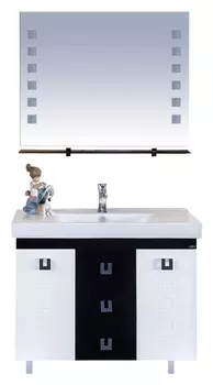 Мебель для ванной Misty Эллада 100 белая, черная