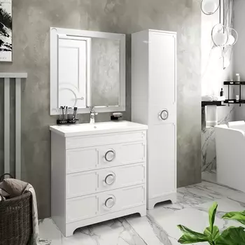 Мебель для ванной Misty Лейла 80 белая