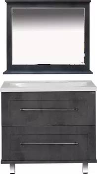 Мебель для ванной Misty Марта 100 напольная, темный бетон