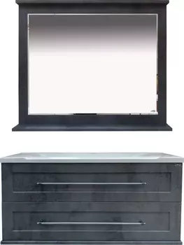 Мебель для ванной Misty Марта 100 подвесная, темный бетон