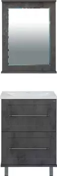 Мебель для ванной Misty Марта 60 напольная, темный бетон