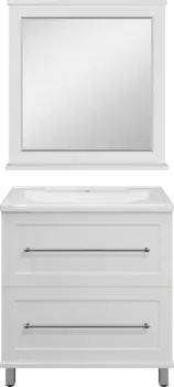 Мебель для ванной Misty Марта 80 напольная, белая глянцевая