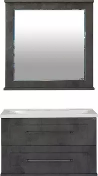 Мебель для ванной Misty Марта 80 подвесная, темный бетон