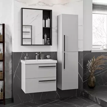 Мебель для ванной Misty Ненси 60 серая