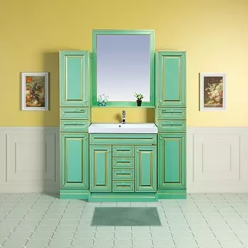 Мебель для ванной Misty Vena 75 салатовая, патина