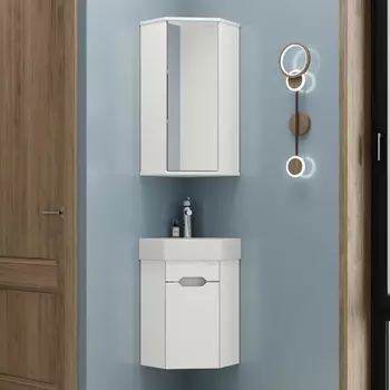 Мебель для ванной Onika Айленд 35 подвесная, белая, угловая