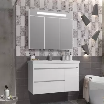 Мебель для ванной Opadiris Фреш 100 белая, вар.2