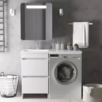Мебель для ванной Orange Sistema 110 L с ящиками, под стиральную машину