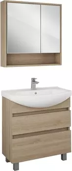 Мебель для ванной Owl 1975 Eland 75, напольная, дуб сонома