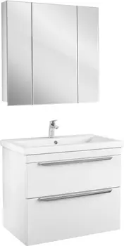Мебель для ванной Owl 1975 Vind 80, подвесная, 2 ящика, белый лак