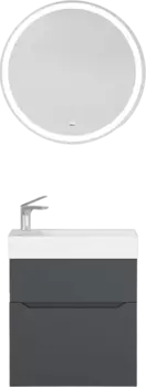 Мебель для ванной Raval Brik 55, подвесная, антрацит