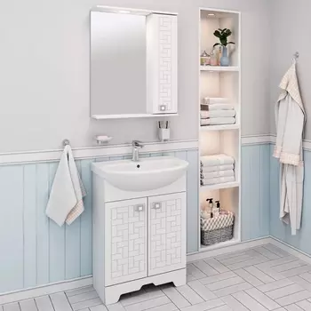 Мебель для ванной Runo Авила 60, напольная, раковина Уют 60